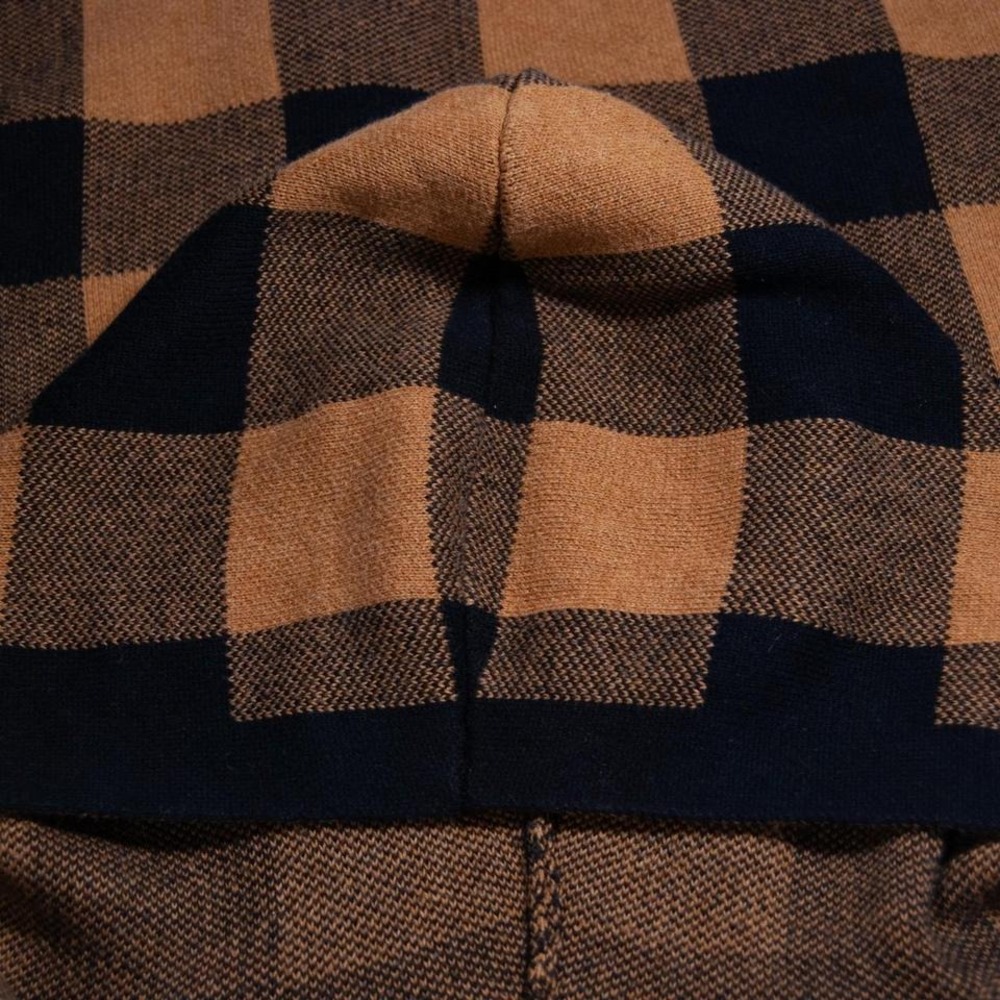 Denim & Co Women's 1X Button Front Hooded Duster Cardigan Buffalo Plaid - Picture 4 of 7